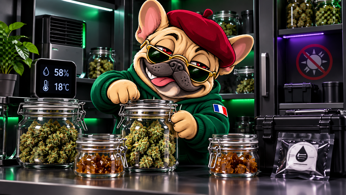 Comment conserver fleurs et résines ? — guide illustré Bulldog Kush