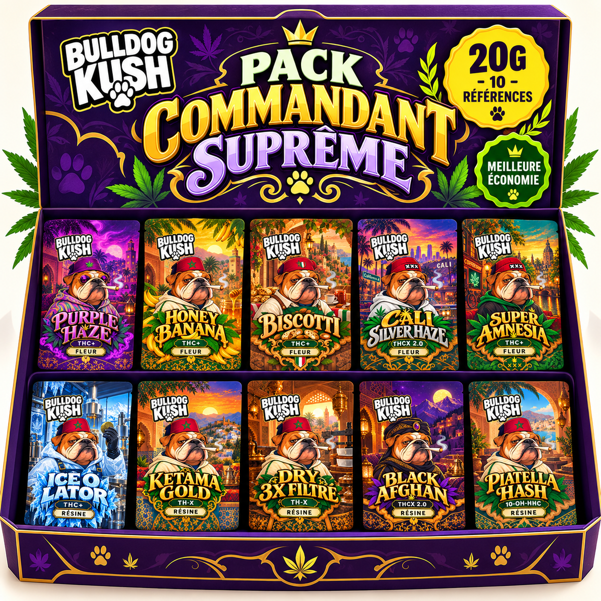 Collection Packs Bulldog Kush – coffrets découverte